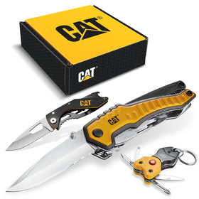 Gift Box - 3 Piece 9-in-1 Multi Tool, Folding Knife and Lighted Key Chain Multi ToolSet